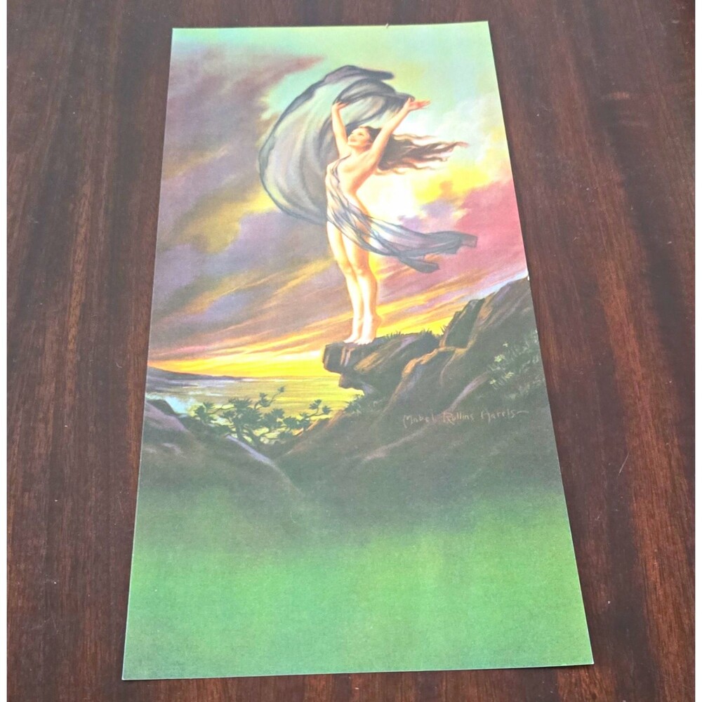 Vintage 1930s Mabel Rollins Harris Storm Queen Art Deco Calendar Print Litho